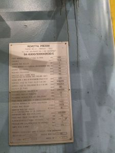 Штамповочный пресс Rovetta S4-6300/5000x2630/E - 630 тонн (ID:76413) - Dabrox.com