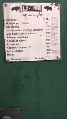 Горячештамповочный пресс Mecolpress SEO 35 - 350 тонн (Фото 2)