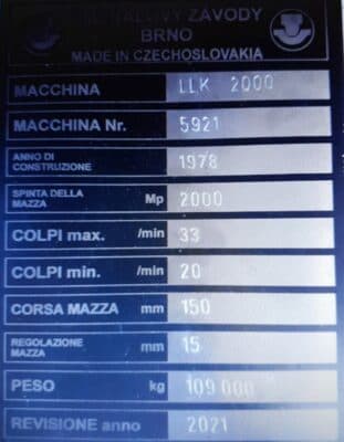 Чеканочный пресс Smeral LLK 2000 - 2000 тонн (Фото 4)